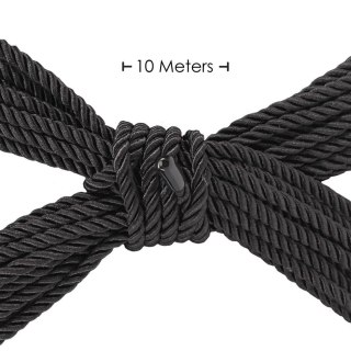 Polyester Bondage Rope - 10 m - Black