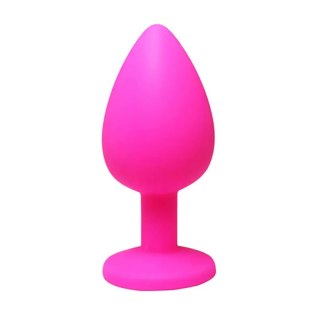 Pink small butt plug with white crystal