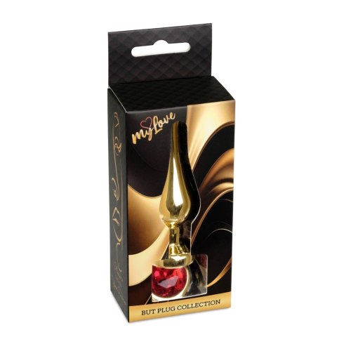 MyLove Toys - Jewellery Gold BUTT PLUG- Red