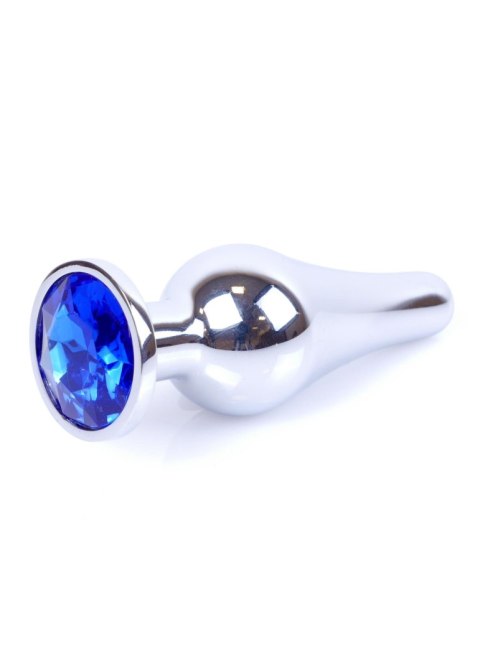 MyLove Toys - Jewellery Silver BUTT PLUG- Dark Blue