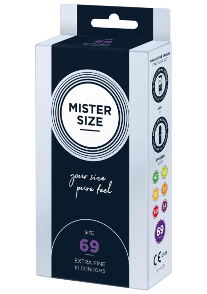 Mister Size 69 mm - ultracienkie prezerwatywy, 10 szt.