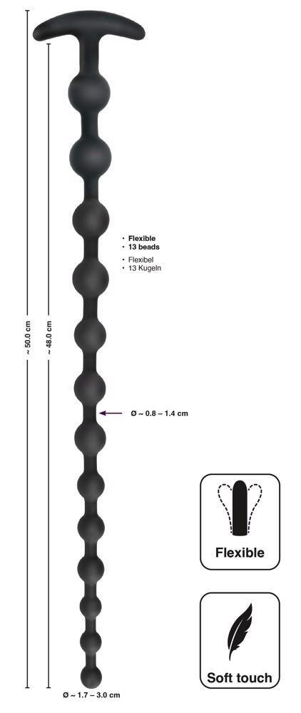 Black Velvets Anal Beads Silic