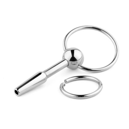 Metalowy plug do cewki nr 02 - z kanałem, rozszerzający się, 9 cm