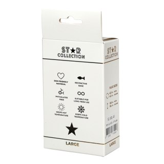 Star Collection - Purple Silicone Anal Plug L - Light Blue Stone