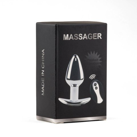 Metal Butt Plug M Vibrator USB - Remote Control
