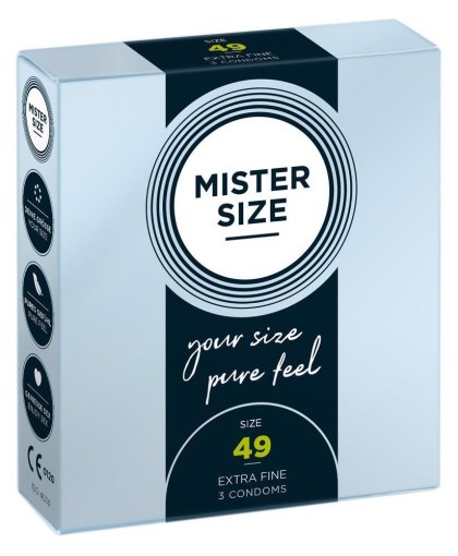Mister Size 49 - prezerwatywy 49 mm, 3 szt.
