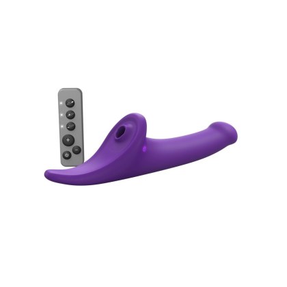 Dorcel Multi Orgasm - wibrujące dildo z pilotem, L, fioletowe