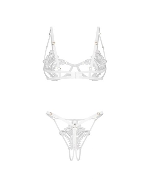 Luise Sublim White komplet 2-częściowy otwarty S/M