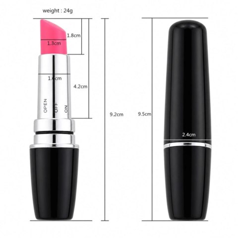 Lipstick Vibe - Discreet red lipstick vibrator black