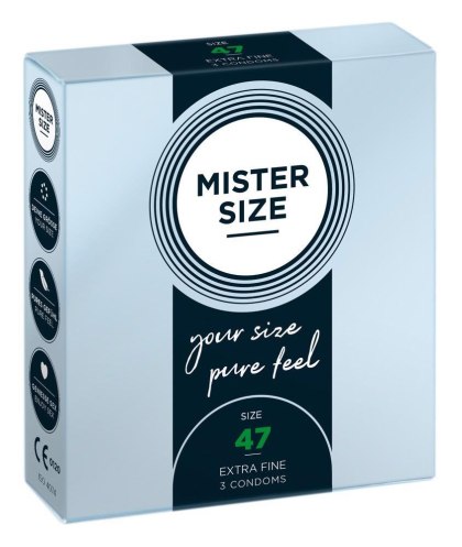 Mister Size 47 - prezerwatywy 47 mm, 3 szt.