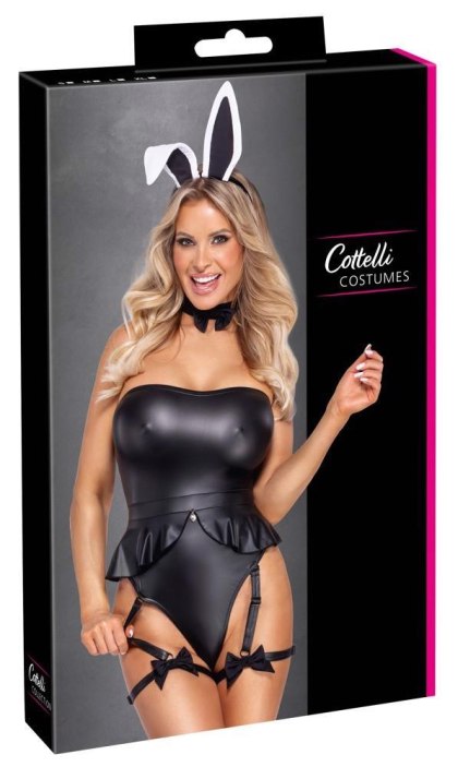 Cottelli Costumes Bunny - kostium króliczka z body i uszami, XL