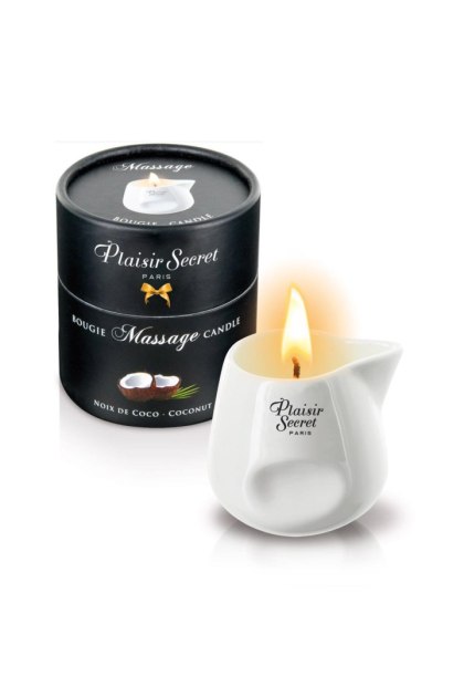 Secret Pleasure - świeca do masażu o zapachu kokosa, 80 ml
