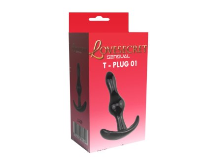 Lovesecret Sensual T-Plug 01 - korek analny dla początkujących, czarny