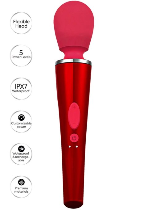 Caresse Compact Wand Massager red