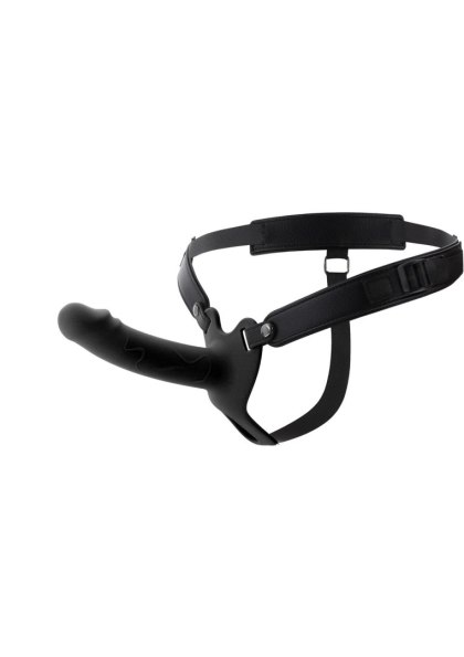 Inferno Hollow Strap-On - pusty strap-on z uprzężą, czarny, 16 cm
