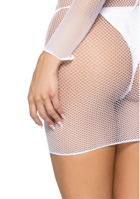 Ultra Net High Neck Mini Dress