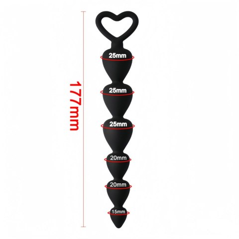 Anal Beads Black Heart