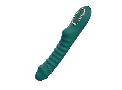 Enyalius Ribbed Silicone Vibrator Green