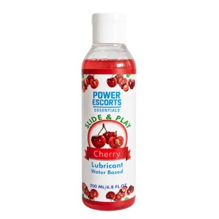 Power Escorts - DR08 - Cherry Water-Based Lubricant 200ml - Slide & Play Personal Lube