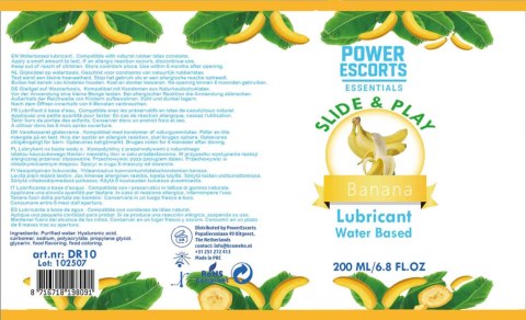 Power Escorts - DR10 - Banana Water-Based Lubricant 200ml - Slide & Play Personal Lube