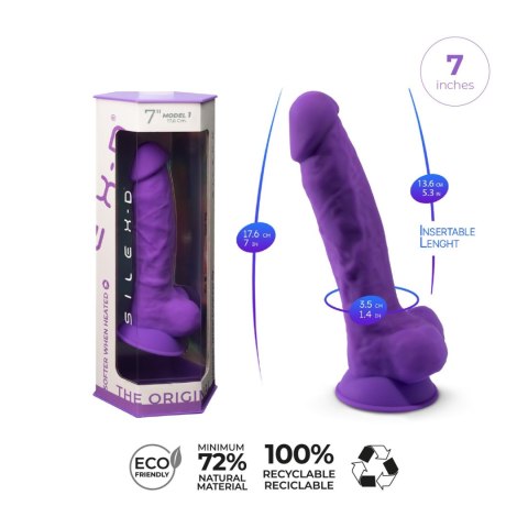 Dildo-Model 1 (7"") Purple Silexd