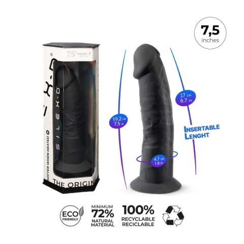 Dildo-S.D Model 2 ( 7.5"" ) BLACK BOX Silexd