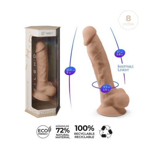 Dildo-SD.Model 1 (8"") Flesh BOX Silexd