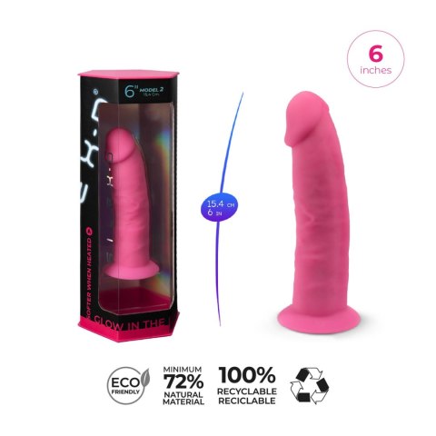 Model 2 6"" Pink Box Glow in the Dark Silexd