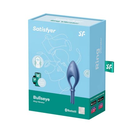 Satisfyer Bullseye Connect App - pierścień wibrujący, niebieski