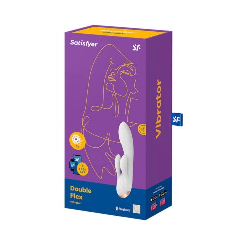 Satisfyer Double Flex Connect App - wibrator z 3 silnikami, biały