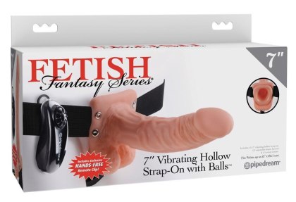 Fetish Fantasy - pusty strap-on z wibracjami, 18,9 cm