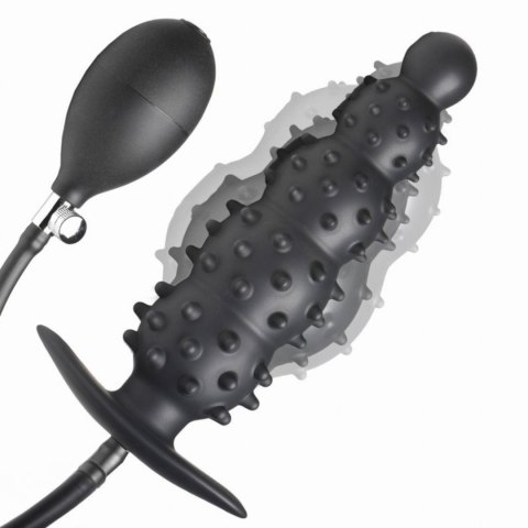 Master Series - Ribbed Inflatable Anal Plug