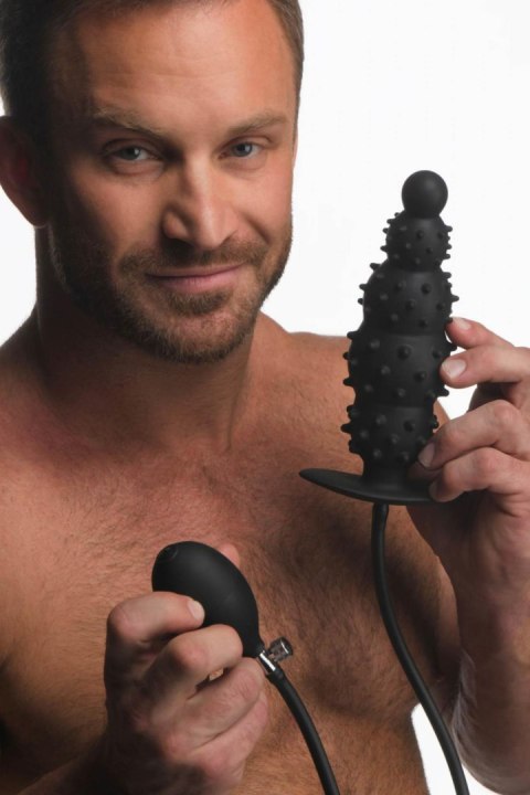 Master Series - Ribbed Inflatable Anal Plug