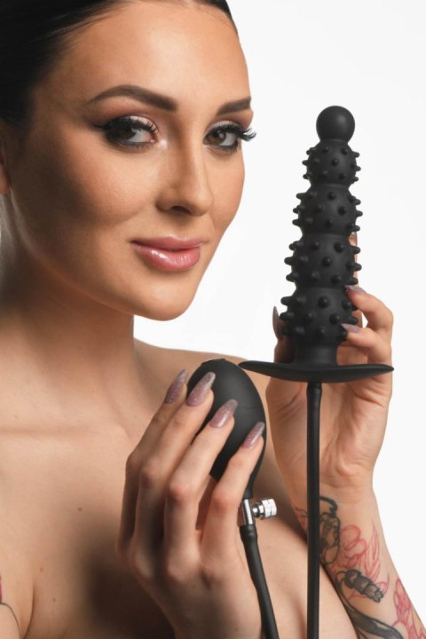 Master Series - Ribbed Inflatable Anal Plug