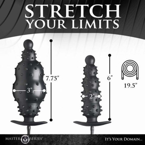 Master Series - Ribbed Inflatable Anal Plug