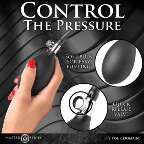 Master Series - Ribbed Inflatable Anal Plug