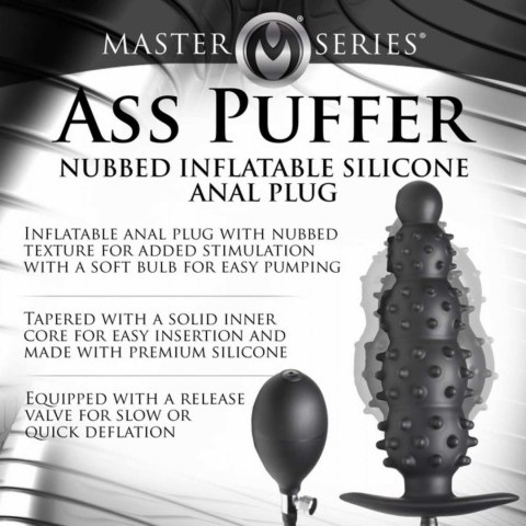 Master Series - Ribbed Inflatable Anal Plug
