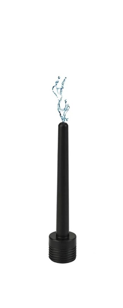 Power Escorts - BR342 - Travel Anal Cleaner Douche Tube - Black, 15 cm / 5.9 Inch