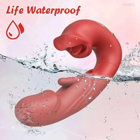 A Red Lip - stymulator w kształcie ust z wibracjami, czerwony