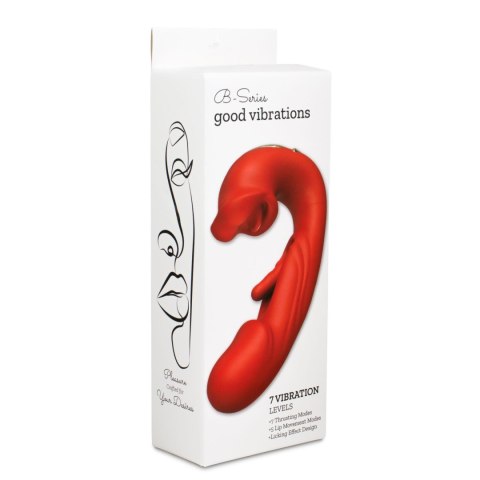 A Red Lip - stymulator w kształcie ust z wibracjami, czerwony