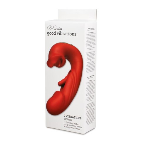 A Red Lip - stymulator w kształcie ust z wibracjami, czerwony