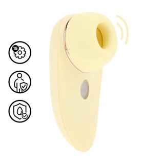 Aurie - AirTap Vibrator with Two Head Attachments - Yellow