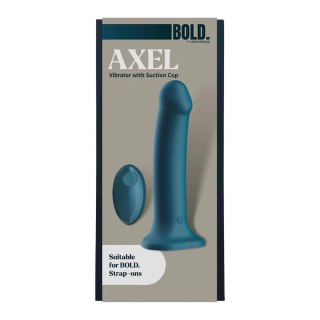 Bold Axel - wibrator punktu G z przyssawką i pilotem, 20 cm