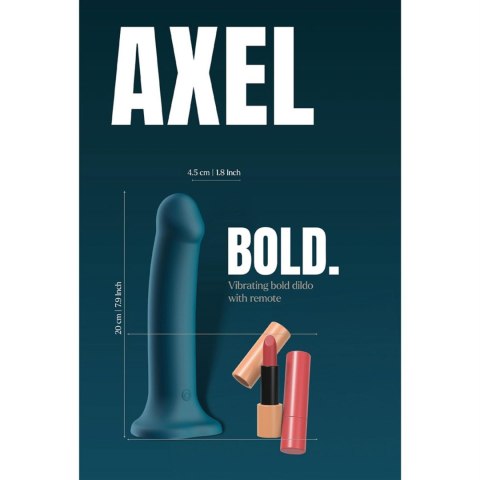 Bold Axel - wibrator punktu G z przyssawką i pilotem, 20 cm