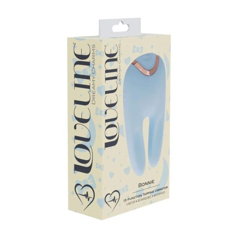 Loveline Bonnie - dwustronny wibrator z tappingiem, niebieski