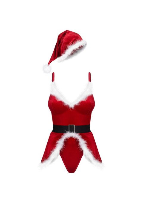 Obsessive Hot Santa - 3-częściowy kostium Mikołajki, L/XL