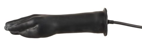 LateX - nadmuchiwane dildo w kształcie dłoni, czarne, 25 cm