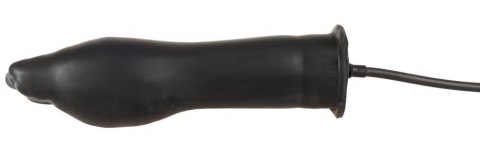LateX - nadmuchiwane dildo w kształcie dłoni, czarne, 25 cm