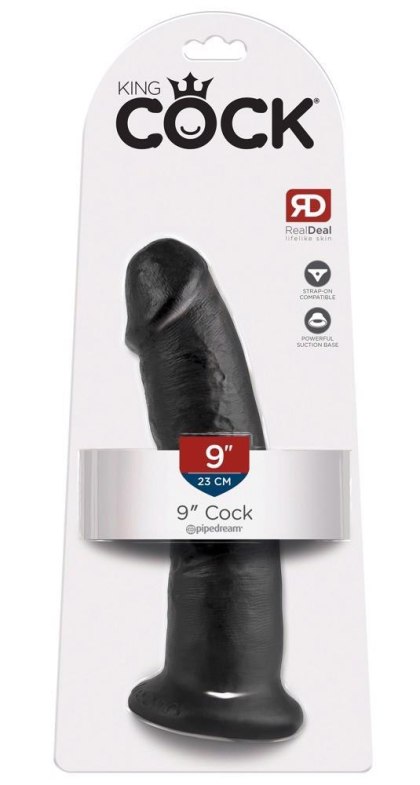 Pipedream King Cock - realistyczne dildo 24 cm z przyssawką, ciemne