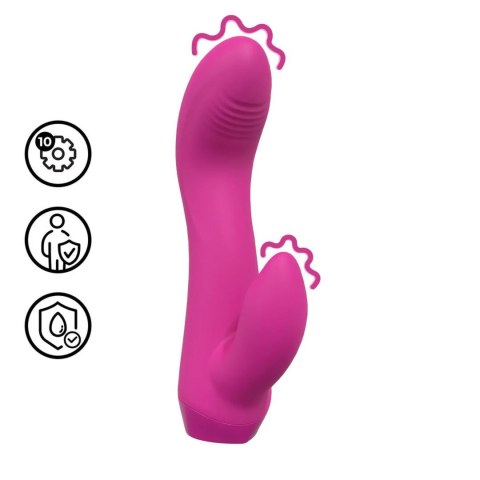 Shots Mini Curved Rabbit - mały króliczek do punktu G, różowy